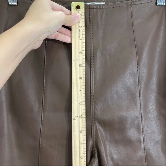 Free People We the Free Brown Faux Leather High Waist Pants size 30 - Picture 7 of 11